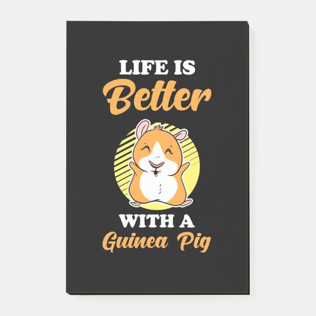 Life is Better With A Guinea Pig Post-it Notes (Front)