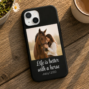 Life Is Better With A Horse Monogram Photo iPhone 15 Case