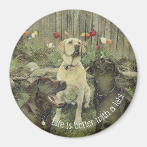 Life is Better With a Lab Magnet