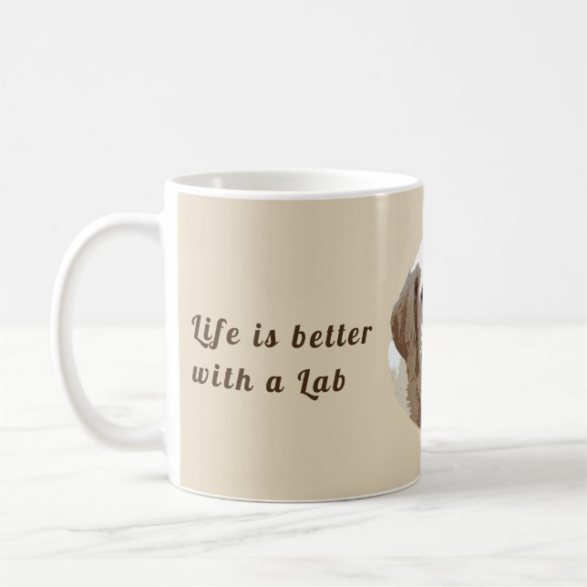 'Life is Better with a Lab' Mug (Left)
