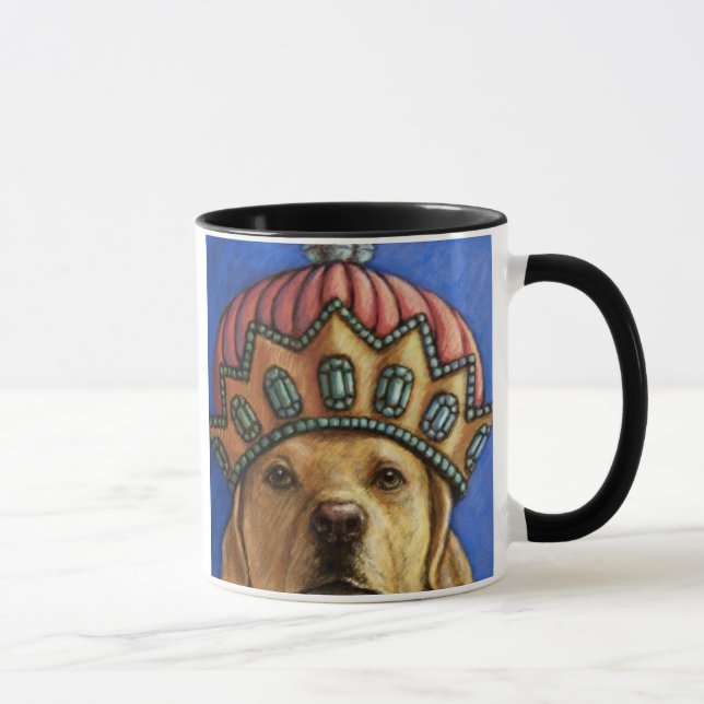 "Life is Better With a Lab" Queen Lab With Crown Mug (Right)