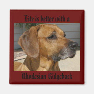 Life is better with a RHODESIAN RIDGEBACK MAGNET