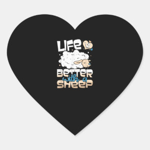 Life Is Better With A Sheep Sheep Farmer Gift Heart Sticker