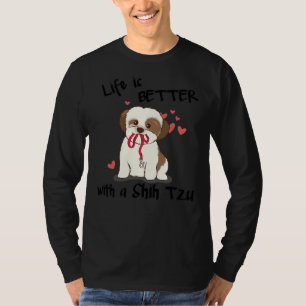 Life Is Better With A Shih Tzu Fitted Scoop T-Shirt