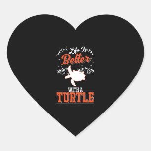 Life Is Better With A Turtle Tortoise Heart Sticker