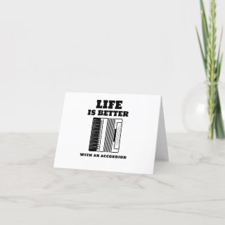 Life is better with an accordion thank you card