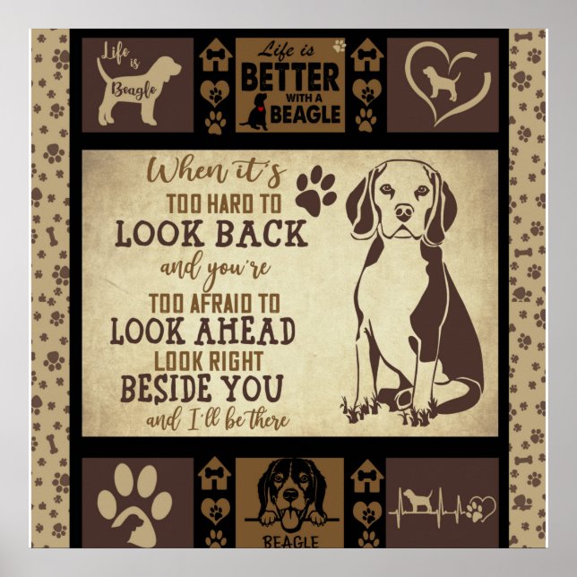 Life Is Better With Beagle Dog Blanket, Poster (Front)