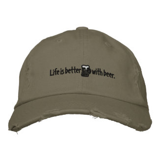 Life is better with beer™ chino hat