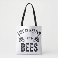 Life is Better with Bees cool honey bee Animal Fan