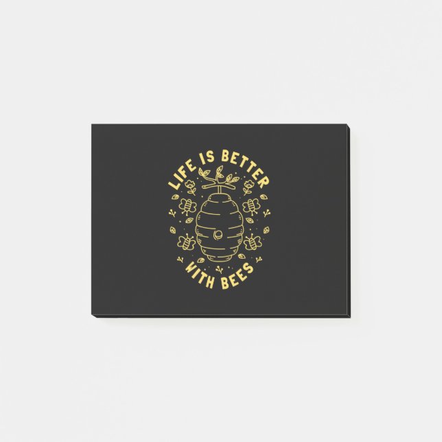 Life Is Better With Bees Post-it Notes (Front)