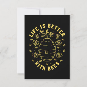 Life Is Better With Bees Thank You Card