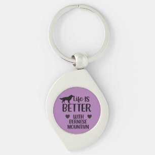 Life is better with bernese Dog, Bernese Lover Key Ring