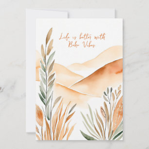 Life Is Better with Boho Vibes – w/ writting space Holiday Card