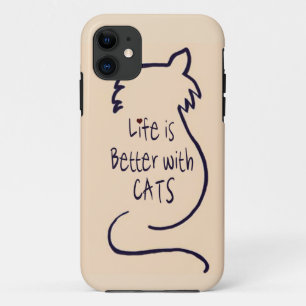Life is Better with Cats iPhone 11 Case