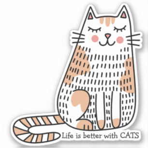Life Is Better With Cats Doodle