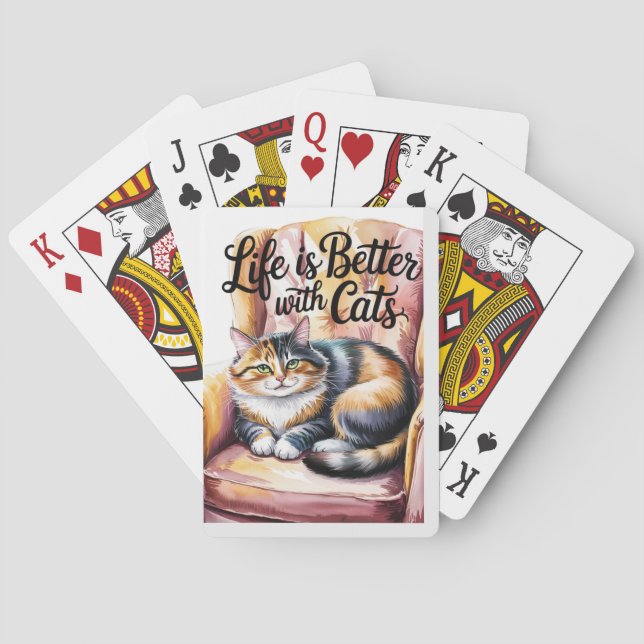  “Life is Better with Cats. Playing Cards (Back)