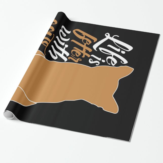 Life Is Better With Cats Wrapping Paper (Unrolled)