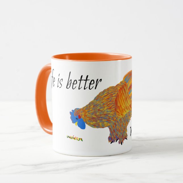 Life is Better With Chickens Mug (Front Left)