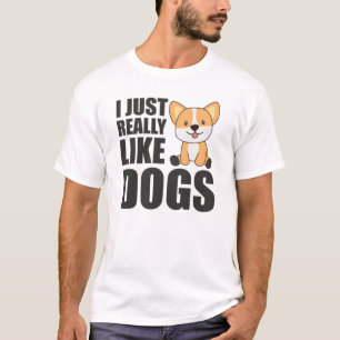 Life Is Better With Dogs Sweet Corgi Dog Pink T-Shirt