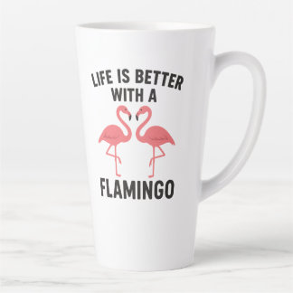 life is better with flamingo latte mug