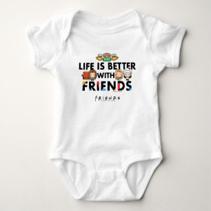 Life is Better with FRIENDS™ Chibi Art Baby Bodysuit