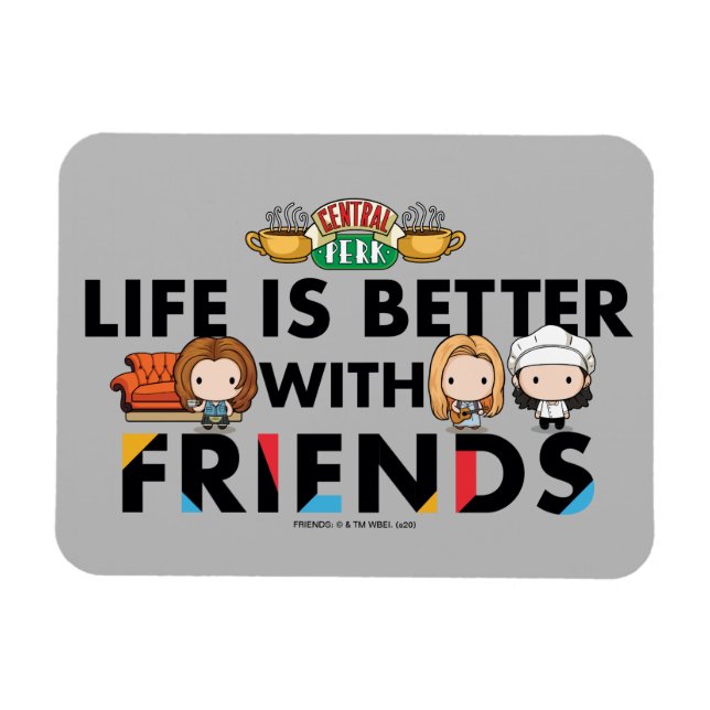 Life is Better with FRIENDS™ Chibi Art Magnet (Horizontal)