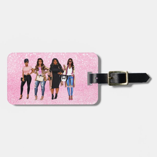 Life is Better with Friends Luggage Tag (Front Horizontal)