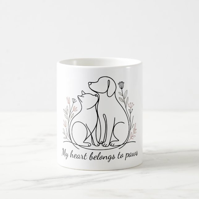 Life Is Better With Fur Friends – Custom Pet Lover Coffee Mug (Center)