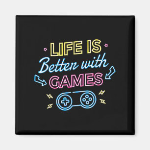 Life Is Better With Games L Gaming Gamer Video Gam Magnet