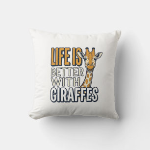 Life Is Better With Giraffes Vintage Shirt Design_ Cushion