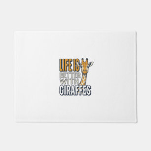 Life Is Better With Giraffes Vintage Shirt Design_ Doormat