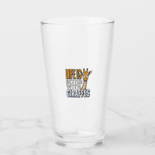 Life Is Better With Giraffes Vintage Shirt Design_ Glass