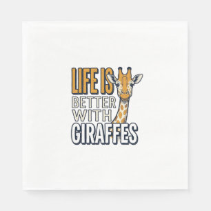 Life Is Better With Giraffes Vintage Shirt Design_ Napkin