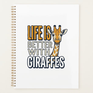 Life Is Better With Giraffes Vintage Shirt Design_ Planner