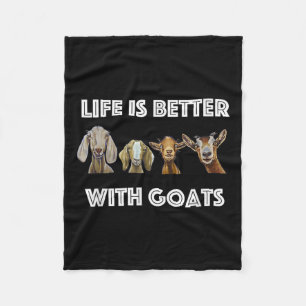 Life Is Better With Goats, Goat Lover Fleece Blanket