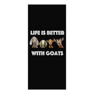 Life Is Better With Goats, Goat Lover, Goat Gift Rack Card