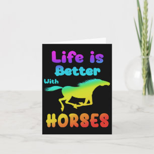 Life Is Better With Horses Horseback Riding Show J Card