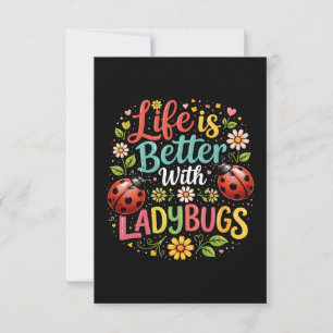 Life Is Better with Ladybugs Thank You Card