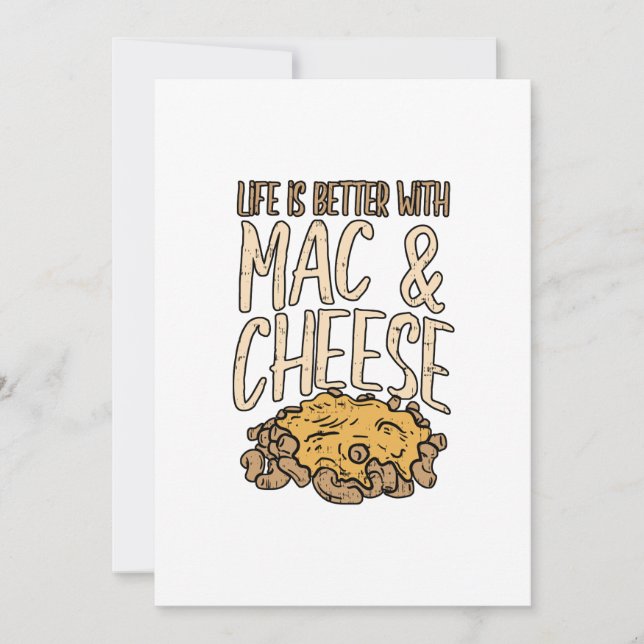 Life Is Better With Mac & Cheese Macaron Noodle Thank You Card (Front)