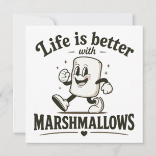 Life is better with marshmallows invitation