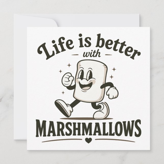 Life is better with marshmallows invitation (Front)