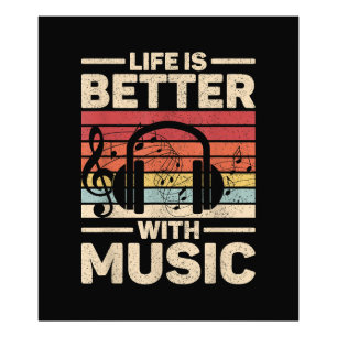 Life Is Better With Music Lover Musician Outfit ED Photo Print
