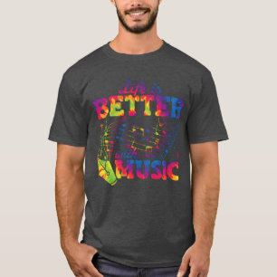 Life Is Better With Music Musical Notes Musician g T-Shirt
