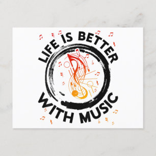 Life Is Better With Music Notes Musician Music Lov