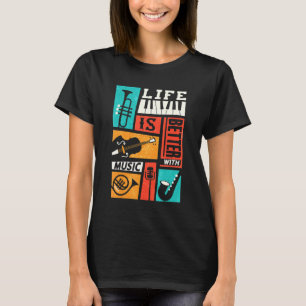 Life Is Better With Music Retro Music Men Women T-Shirt