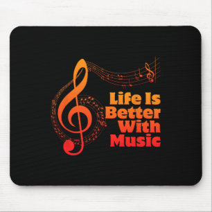Life Is Better With Music Theory Musician Teacher Mouse Pad