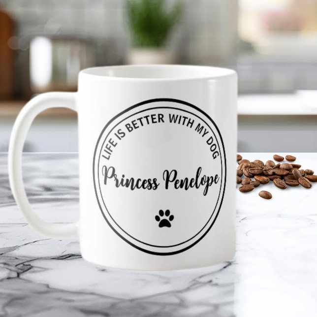 Life Is Better With My Dog Personalized Mug (Creator Uploaded)