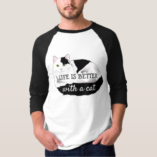 Life is better with my fluffy cat  T-Shirt
