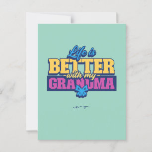 life is better with my grandma Mother's Day Postcard