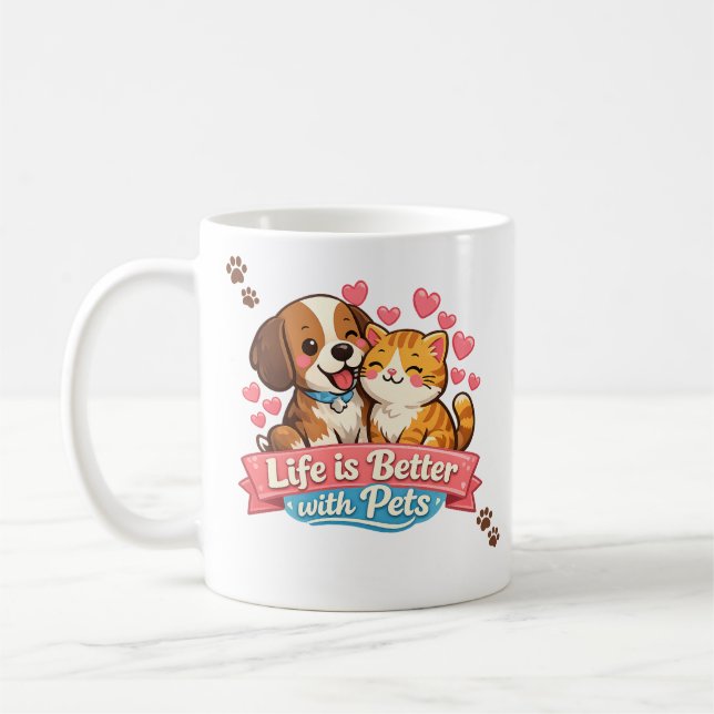Life is Better with Pets Mug (Left)